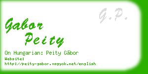 gabor peity business card